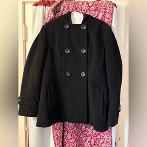 feminine waist length wool overcoat